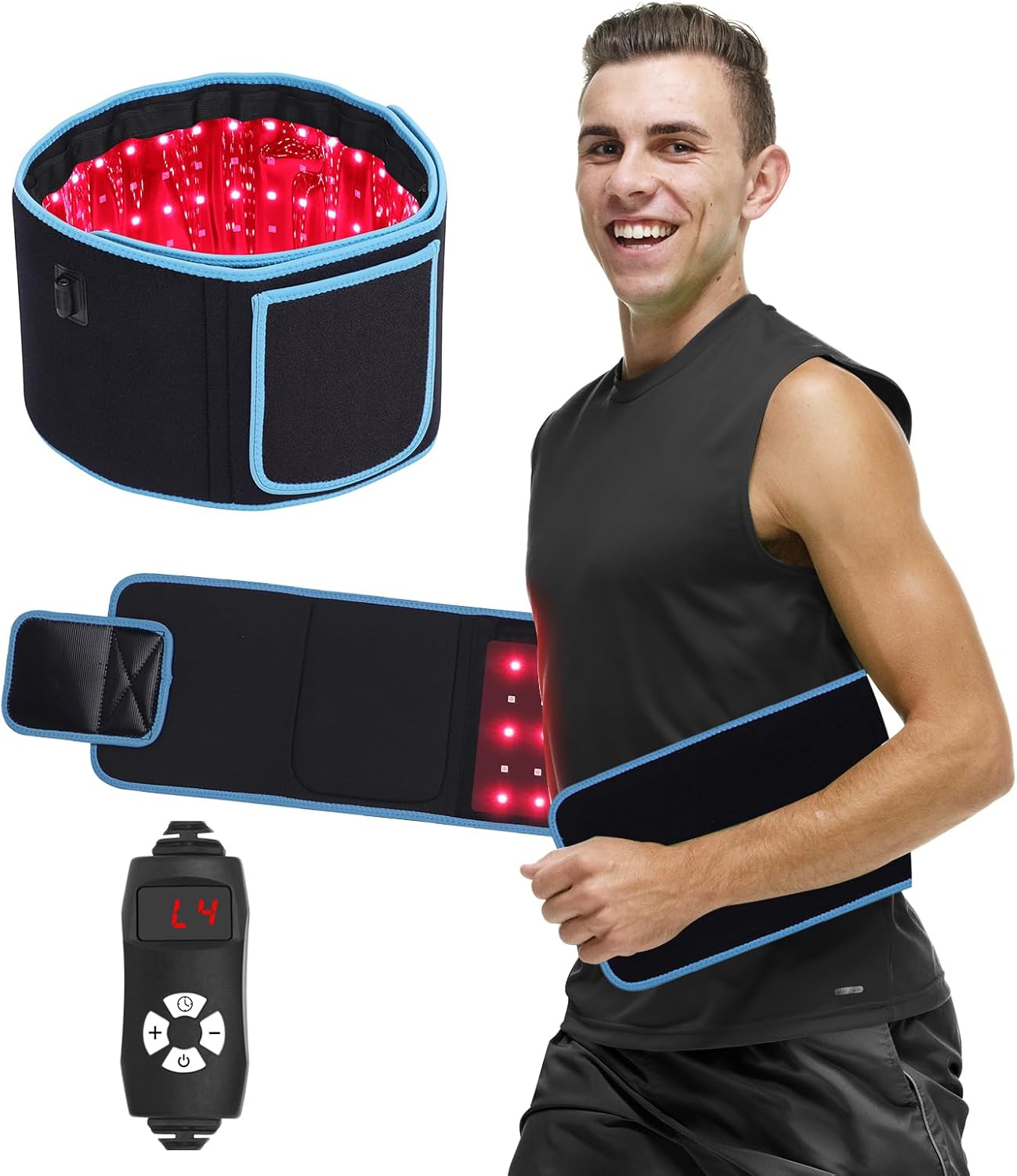 Weight Belt Lifting - LED Phototherapy Massage Belt Red Light