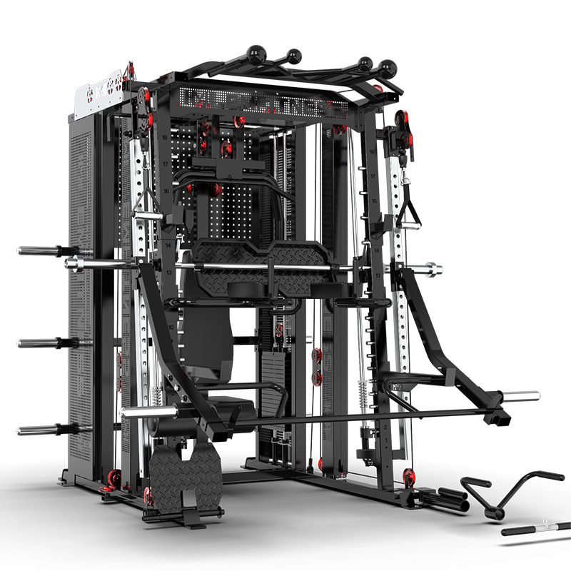 Home Gym Weight Machine - Fitness Equipment Multifunctional Steel Smith Fitness