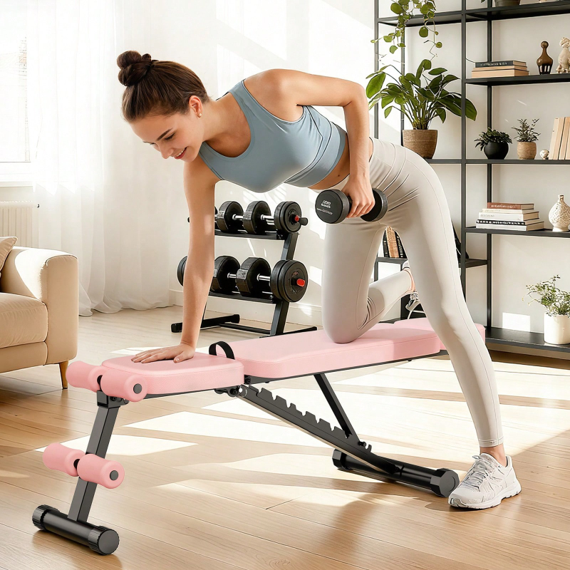 Home Gym Exercise - 9 Position Adjustable Weight Bench Foldable