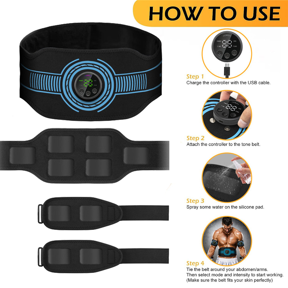 USB Rechargeable Abdominal Mus - đánh giá và giá Weight Belt Lifting
