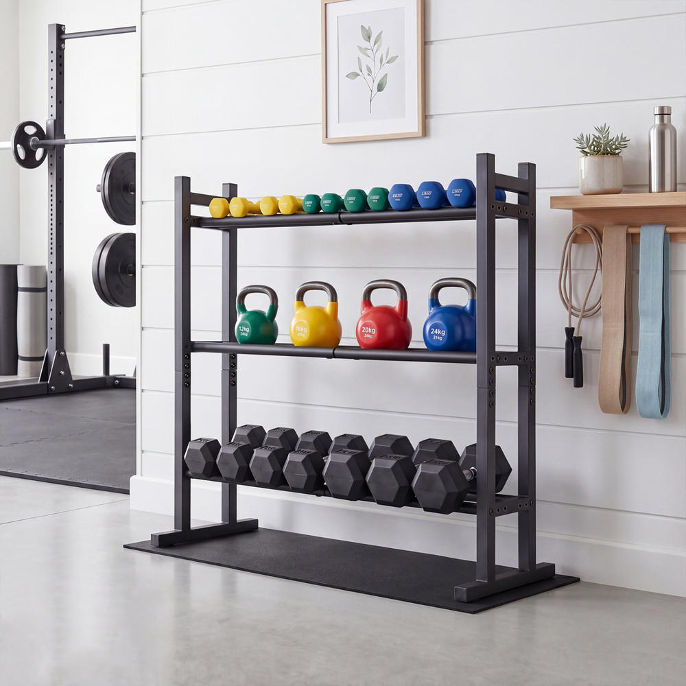 Heavy Duty 3-Tier Dumbbell Rac - đánh giá và giá Home Gym Gym