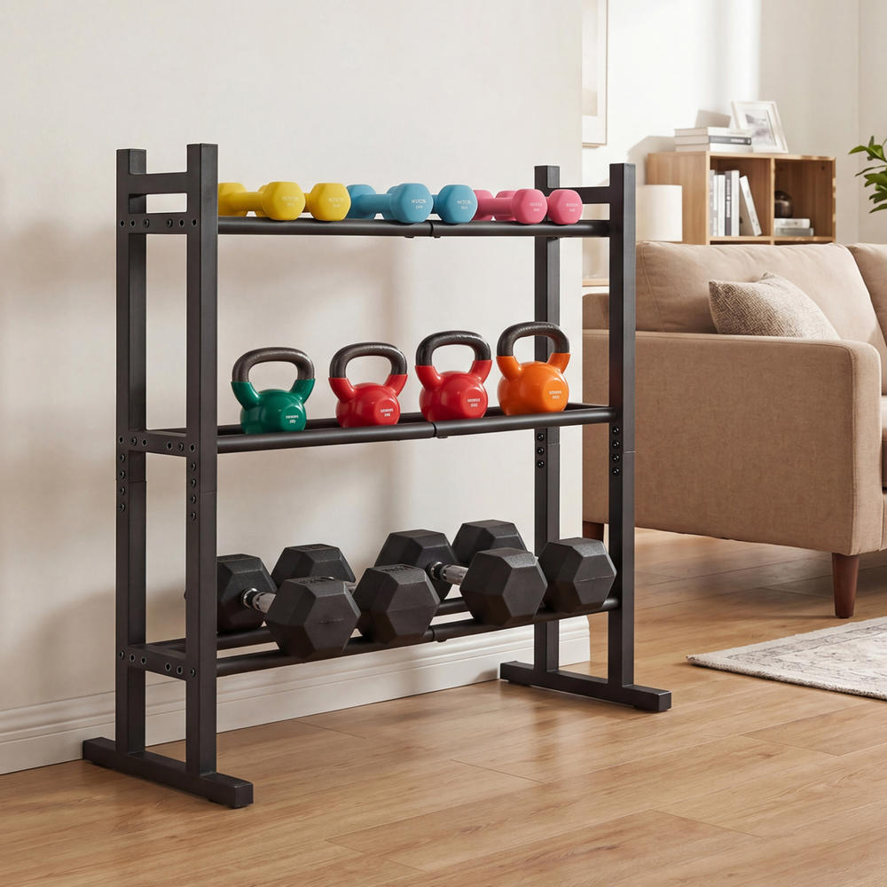 Heavy Duty 3-Tier Dumbbell Rac - đánh giá và giá Home Gym Gym