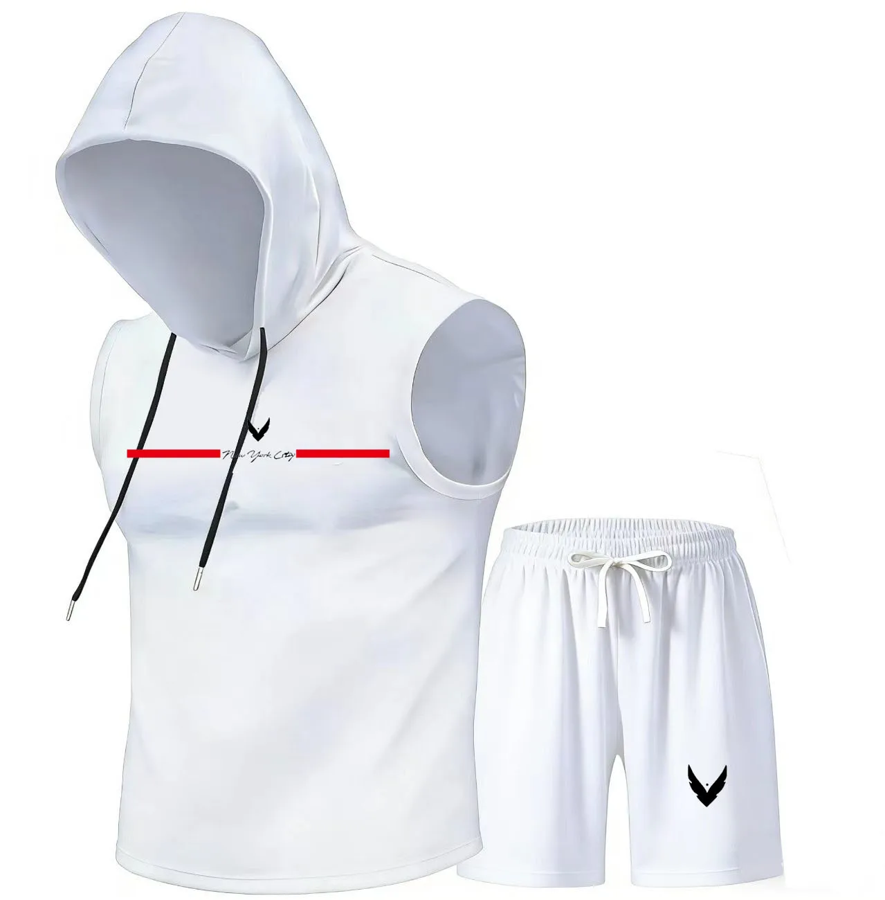 Men's hooded vest set sleevele - đánh giá và giá Home Gym Gym